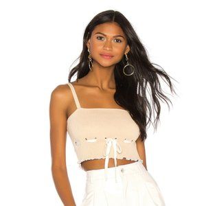 Majorelle Joan Crop Top - XS- Beige - Worn 2x